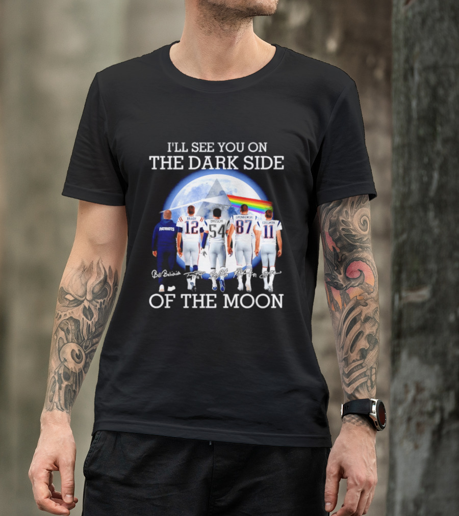 Patriots Brady Gronkowski Edelman Dark Side Of The Moon T-Shirt