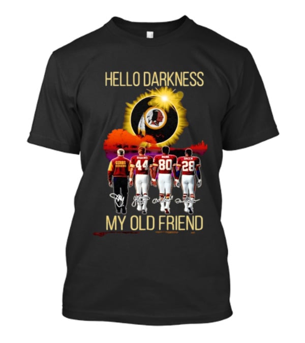 Washington Commanders Gibbs Riggins Monk Green Hello Darkness My Old Friend T-Shirt
