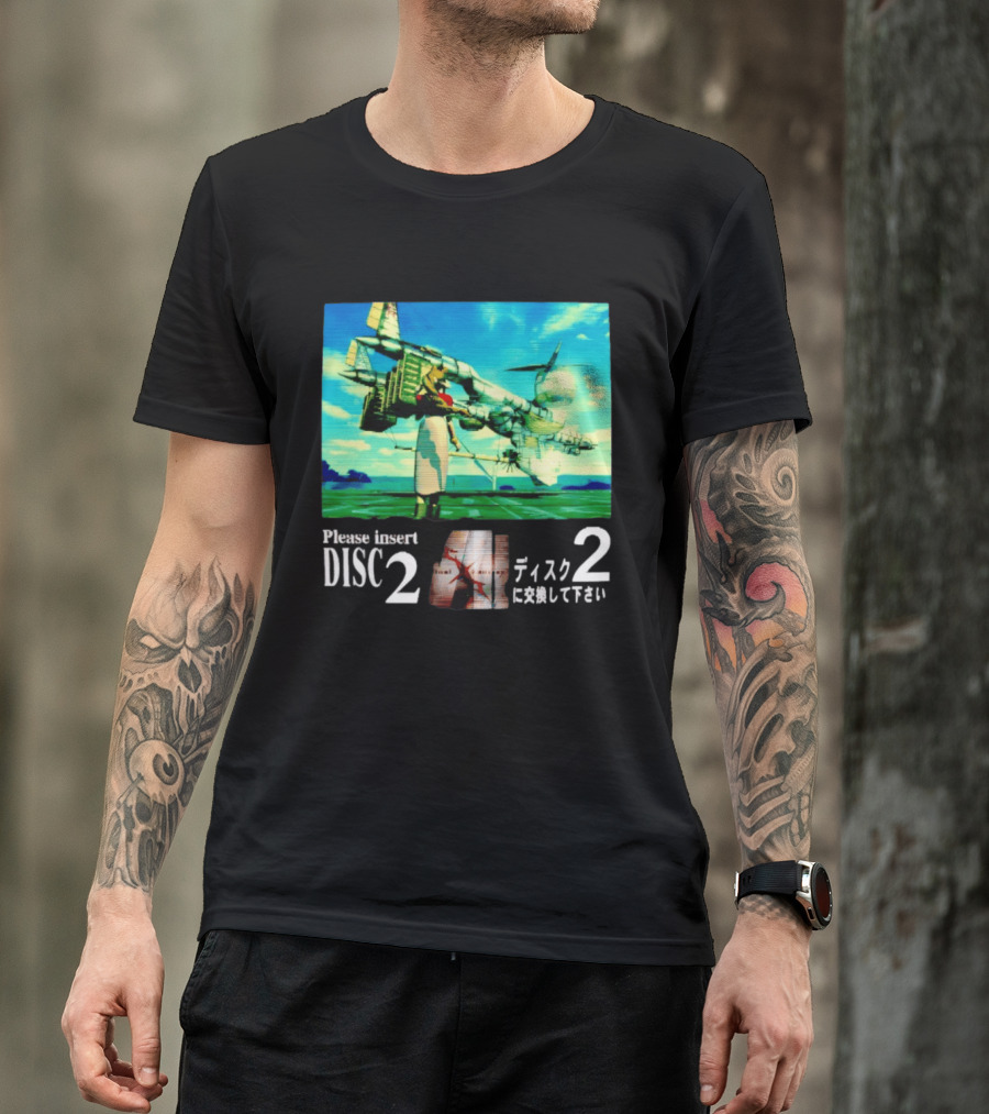 Please Insert Disc 2 Retro Anime Video Game Aesthetic T-Shirt