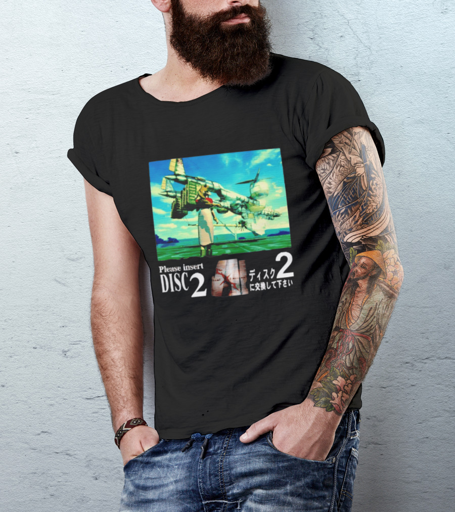 Please Insert Disc 2 Retro Anime Video Game Aesthetic T-Shirt