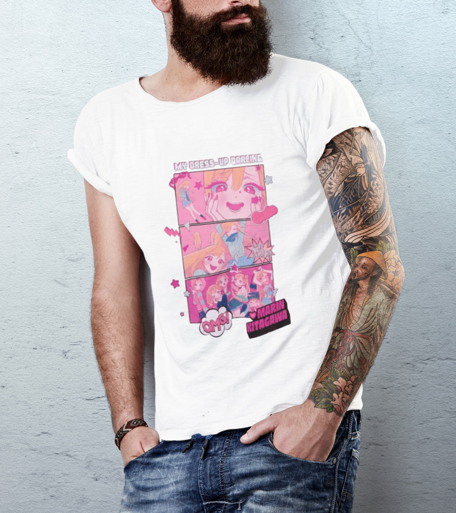 OMG Marin Kitagawa My Dress Up Darling Manga Panels T-Shirt