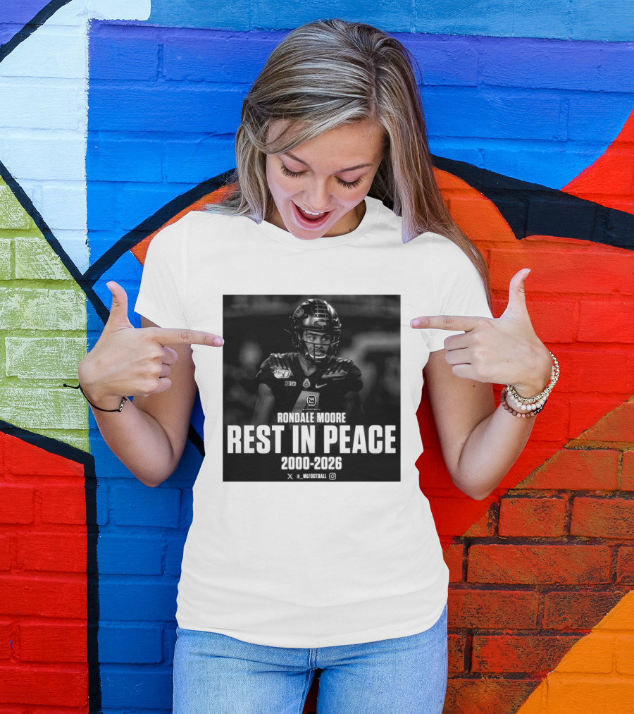 Rondale Moore RIP 2000 2026 Football Tribute Purdue Spieler T-Shirt