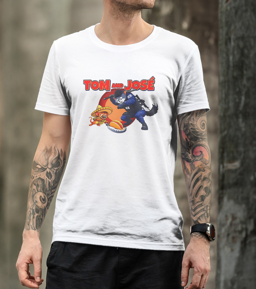 Tom And José ICE Chase Fiesta Hat Taco Moon T-Shirt