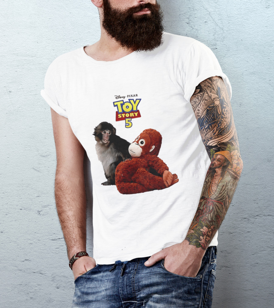 Disney Pixar Toy Story 5 Macaco Punch Stuffed Monkey T-Shirt