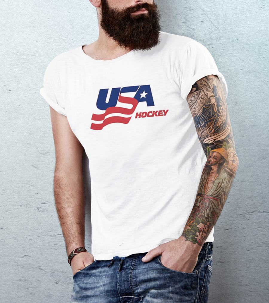USA Hockey Flag Team Ice T-Shirt
