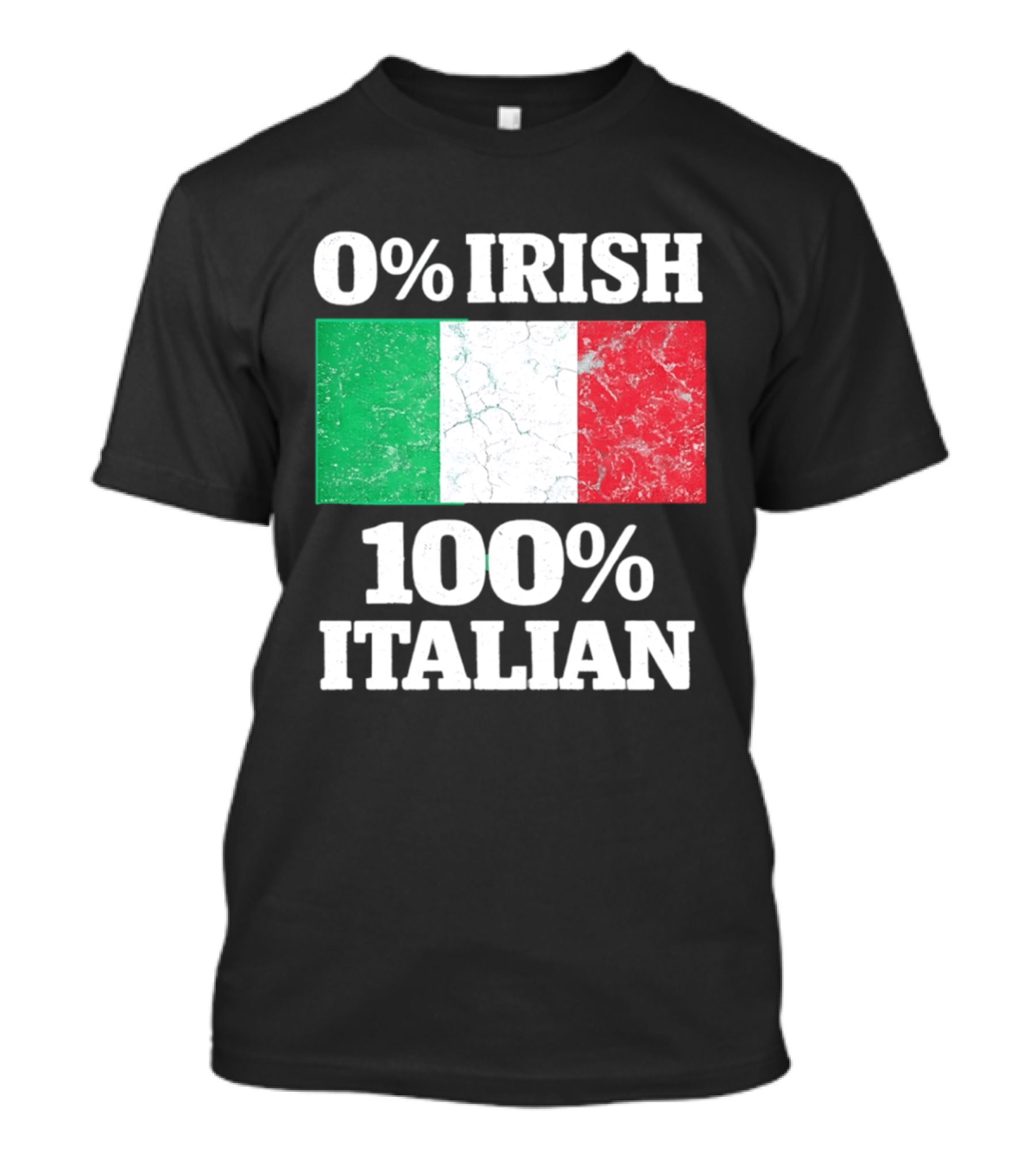 0 Irish 100 Italian Flag Heritage Pride Italy T-Shirt