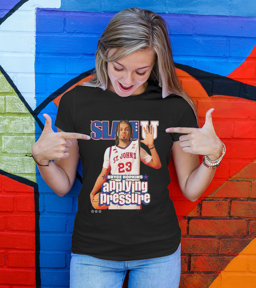 Bryce Hopkins St. John's Red Storm SlamU Applying Pressure Basketball Star T-Shirt
