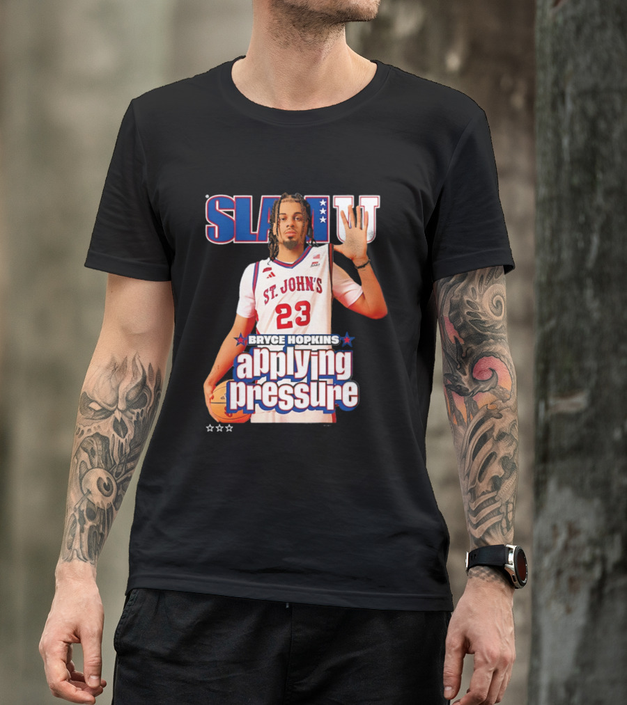 Bryce Hopkins St. John's Red Storm SlamU Applying Pressure Basketball Star T-Shirt