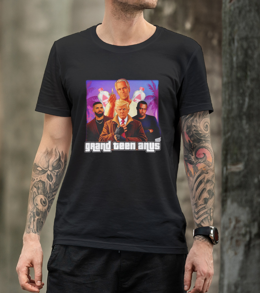 Donald Trump And Jeffrey Epstein Grand Teen Anus Political T-Shirt
