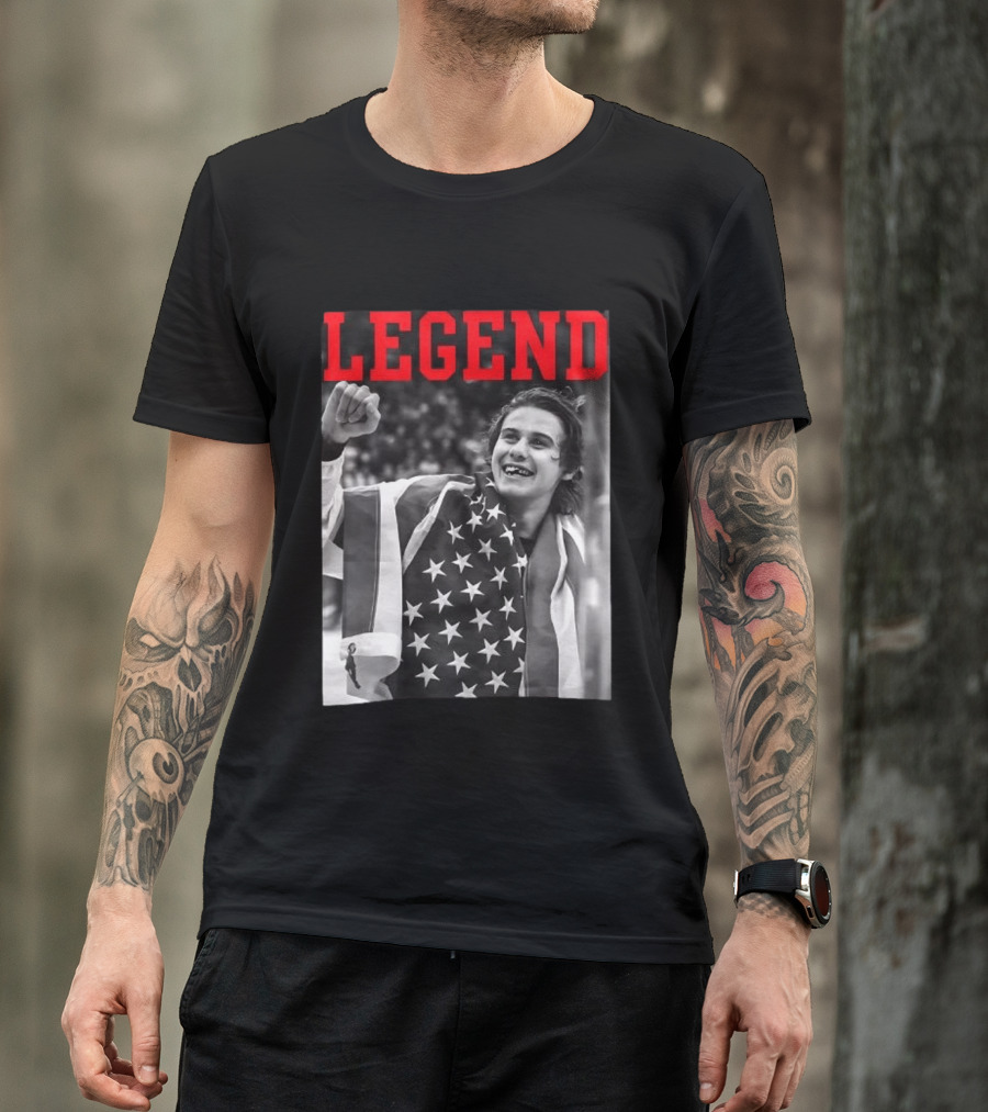 Jack Hughes USA Legend Olympic Gold Medal Hockey T-Shirt