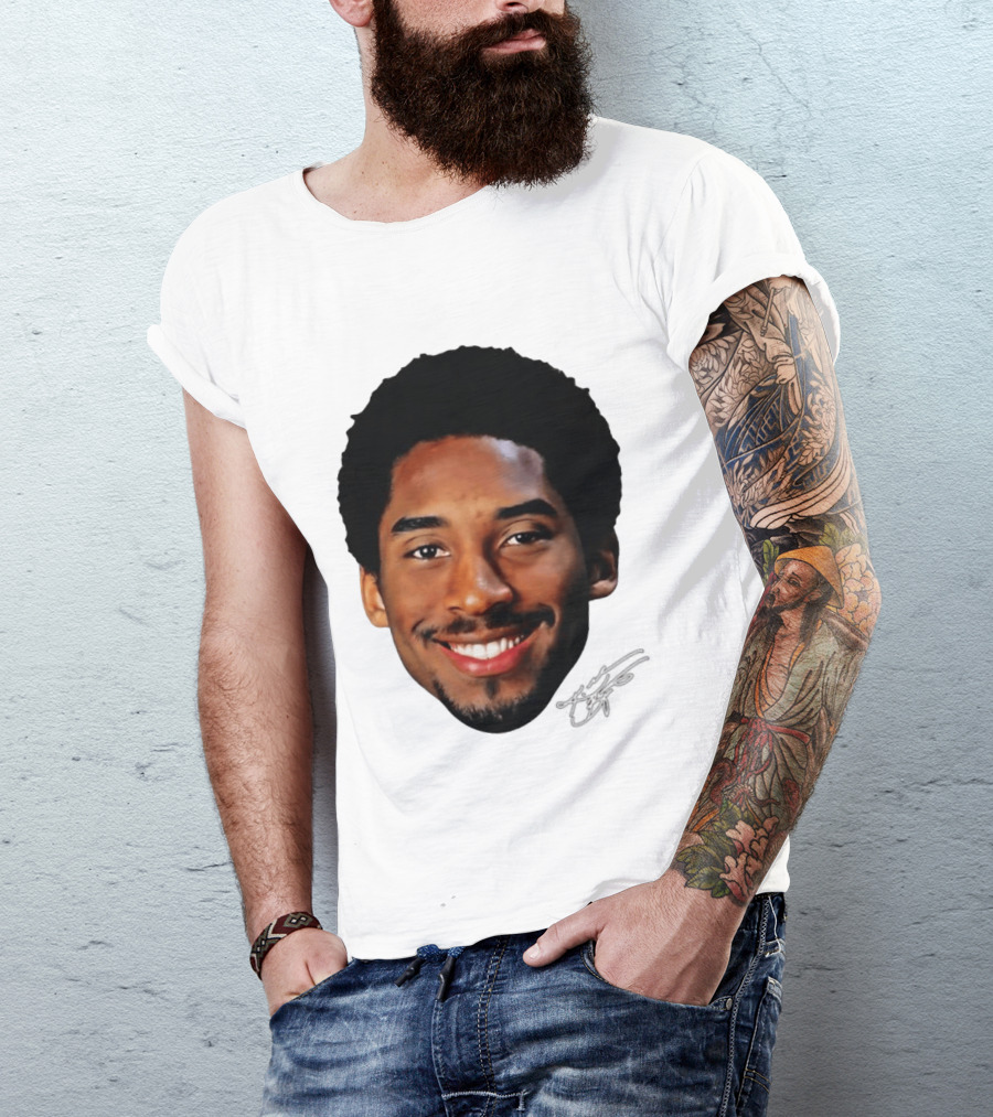 Kobe Bryant Big Face All Smiles NBA Legend T-Shirt