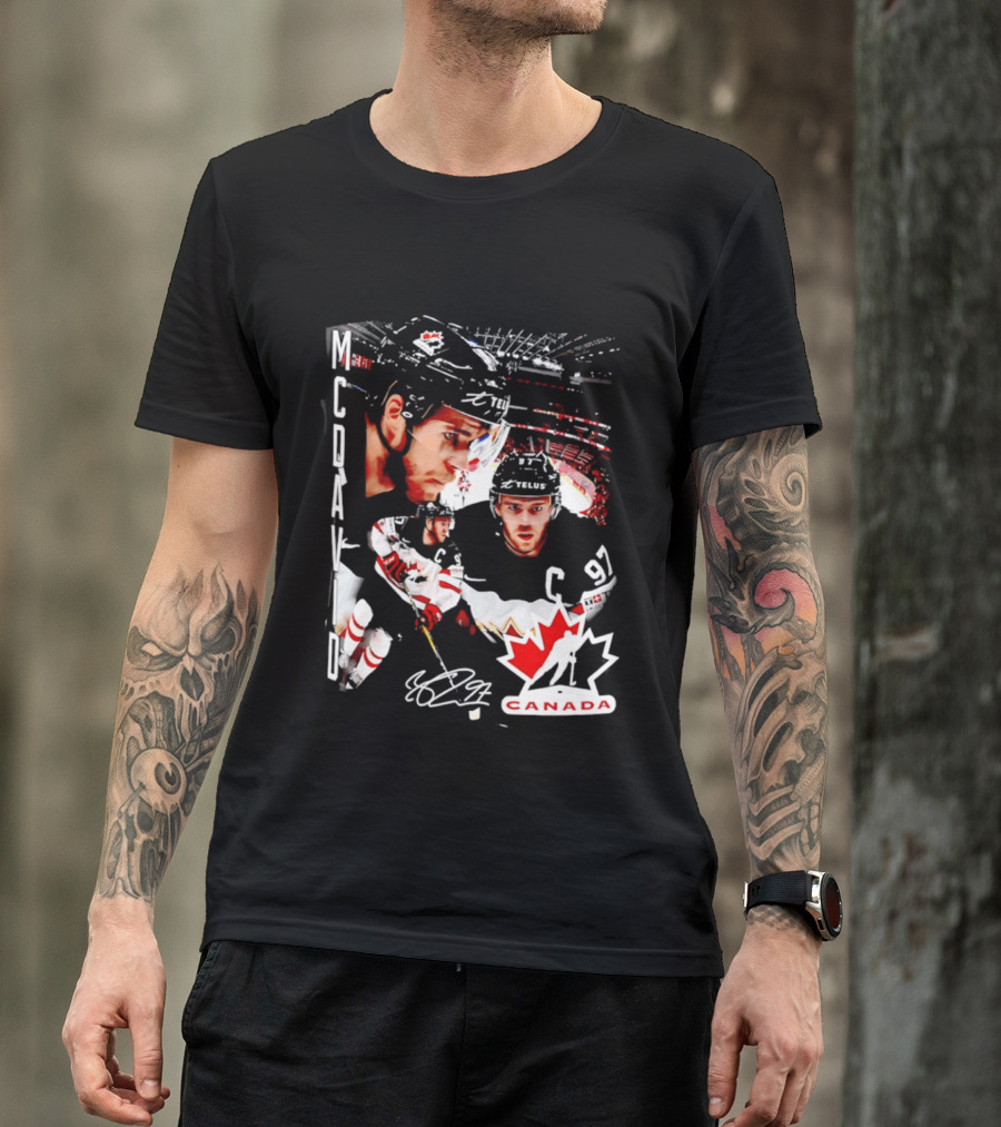 Connor McDavid Canada Hockey Maple Leaf C97 T-Shirt