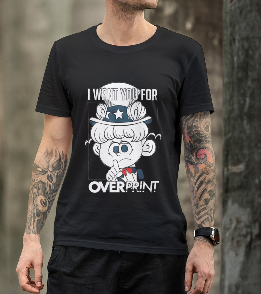 I Want You For Over Print Uncle Pig America T-Shirt