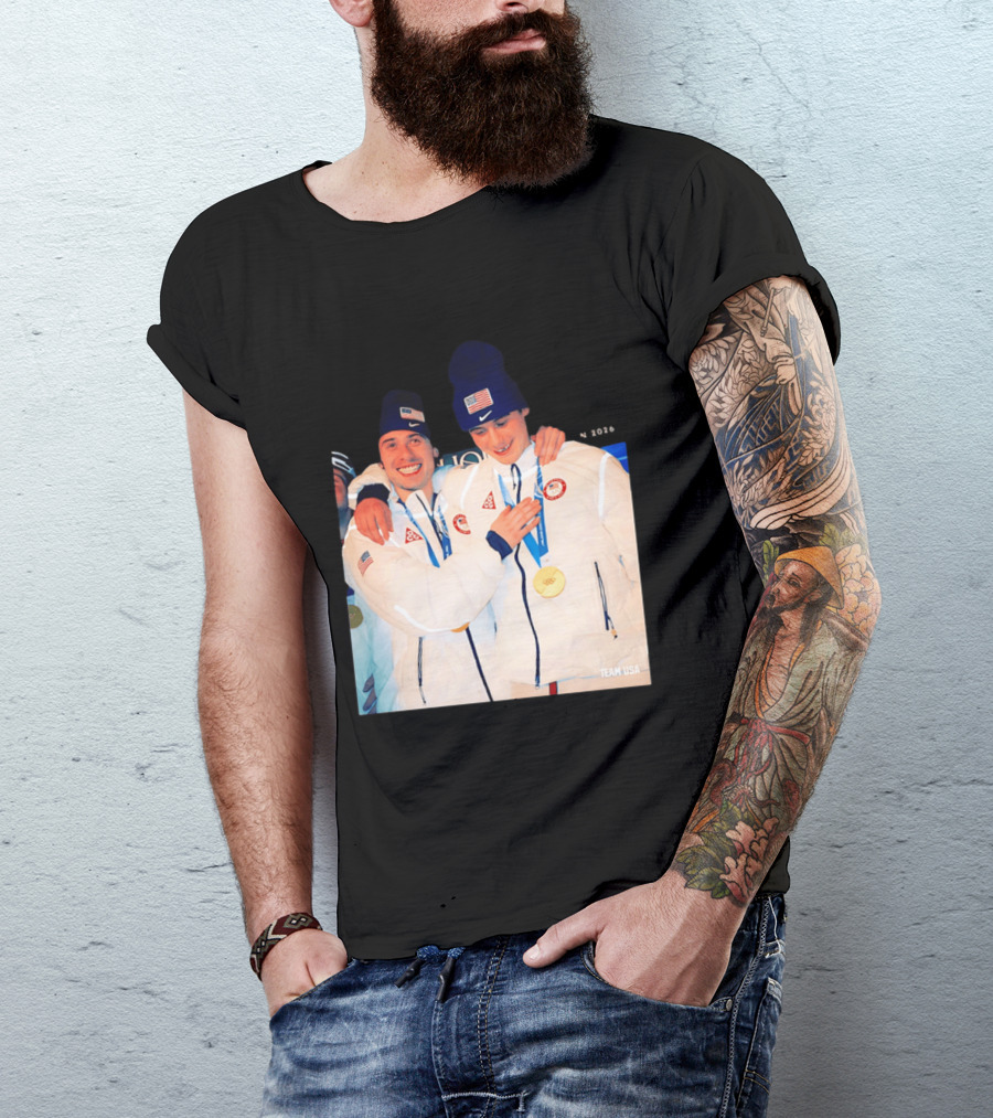 Team USA Golden Goal 2026 Milano Cortina Winter Olympics Celebrating Victory T-Shirt