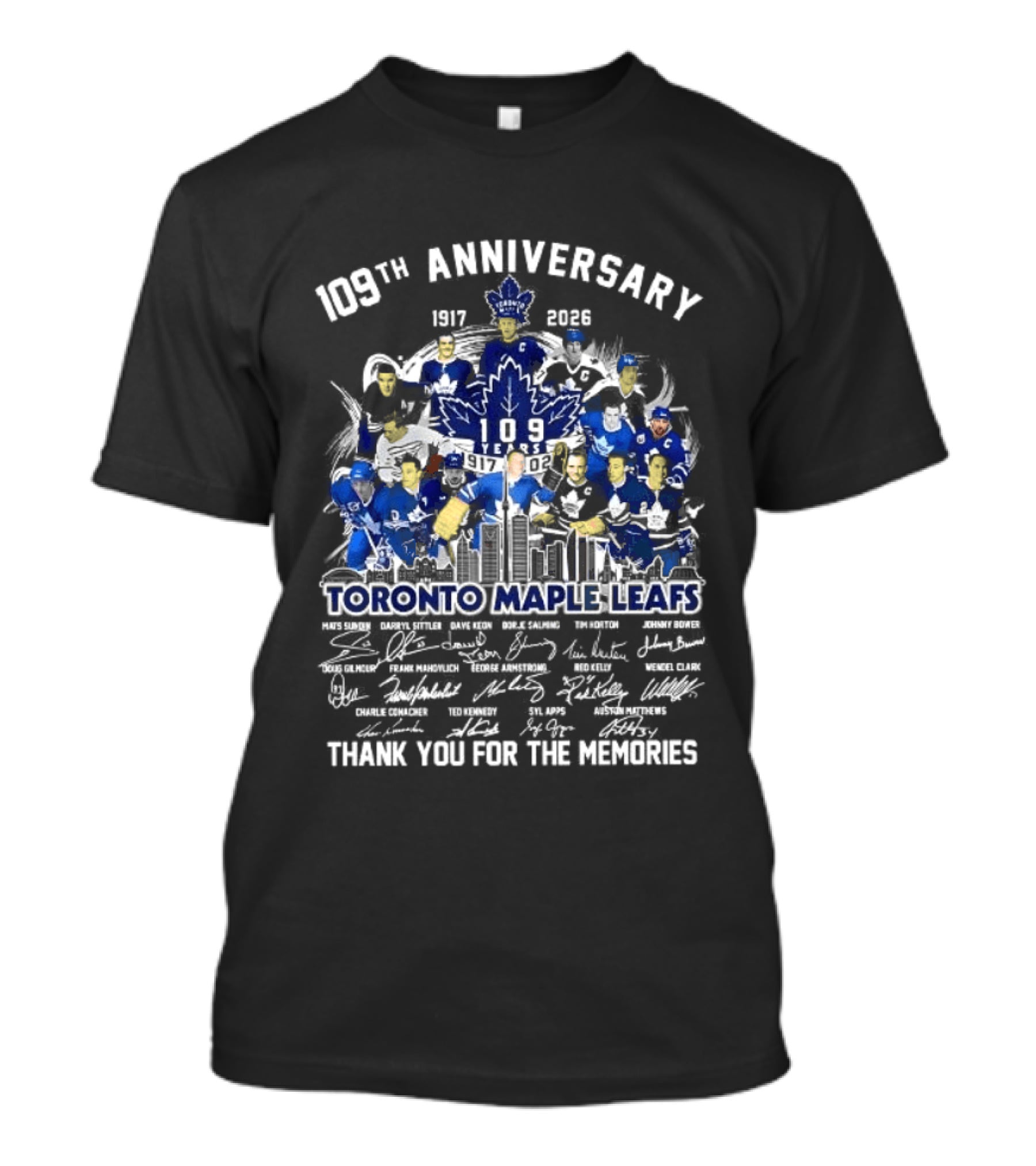 Toronto Maple Leafs 109th Anniversary 1917 2023 Thank You For The Memories T-Shirt