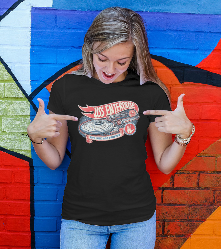 USS Enterprise NCC 1701 Live Long And Prosper T-Shirt
