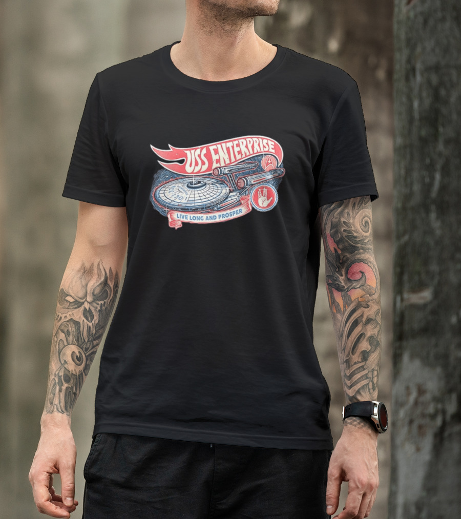 USS Enterprise NCC 1701 Live Long And Prosper T-Shirt