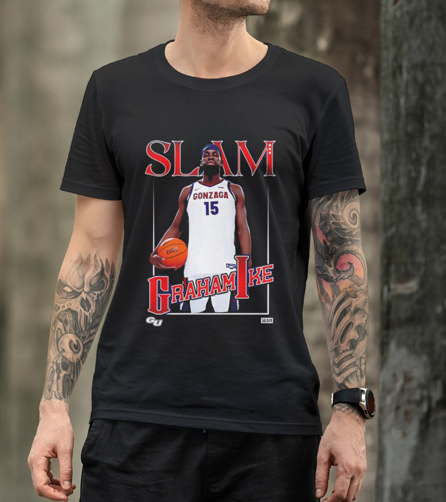 Graham Ike Gonzaga Bulldogs Slam Basketball 15 T-Shirt