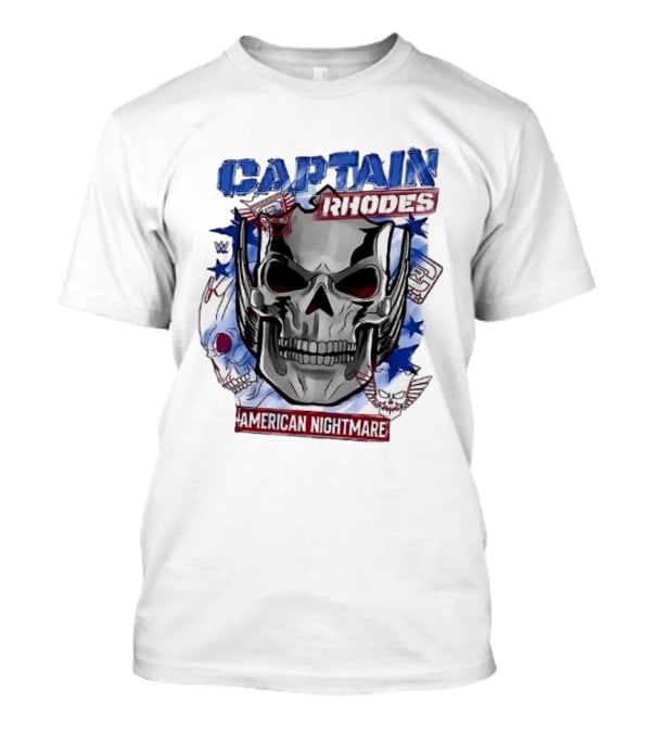 Captain Rhodes American Nightmare Skull WWE 2026 T-Shirt