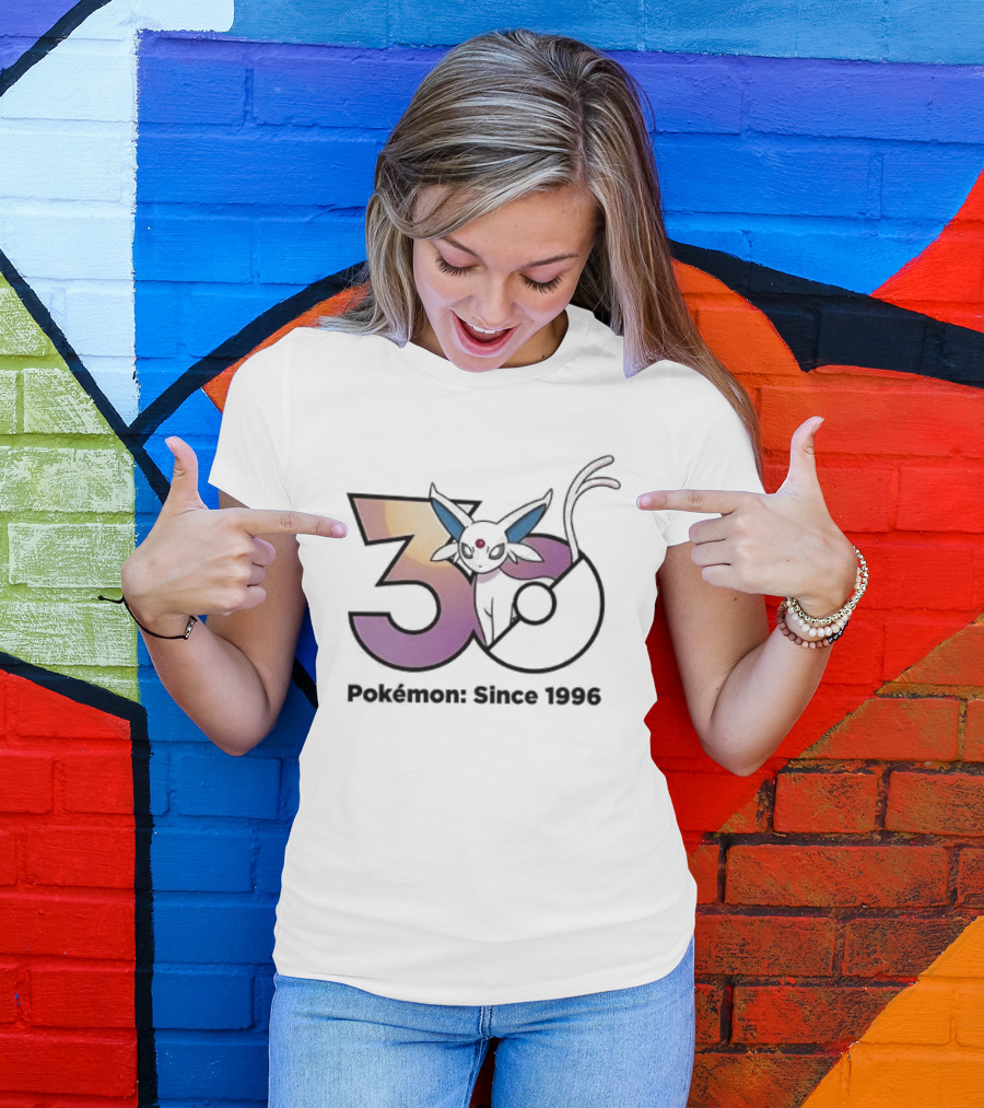 Espeon 30 Pokémon Since 1996 Anniversary Celebration T-Shirt