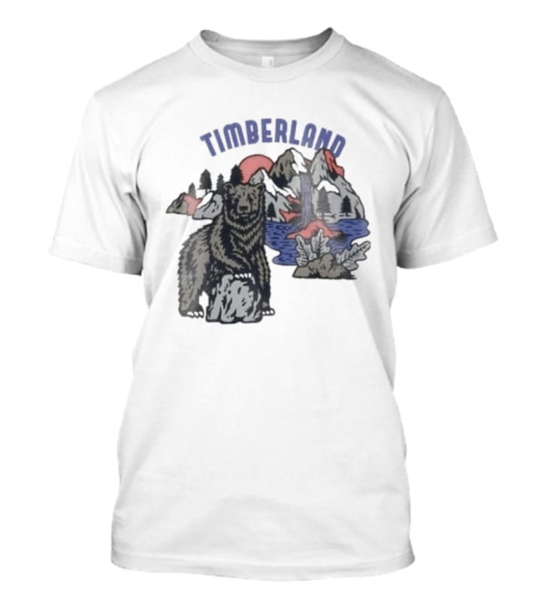 Timberland Bear Mountains And Sunset T-Shirt