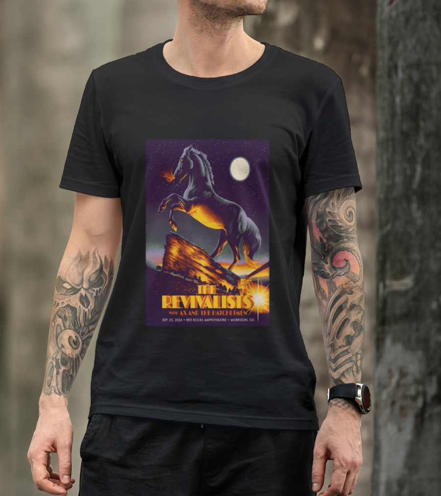 The Revivalists With Ax And The Hatchetmen Sept 25 2026 Red Rocks Amphitheatre Morrison CO T-Shirt