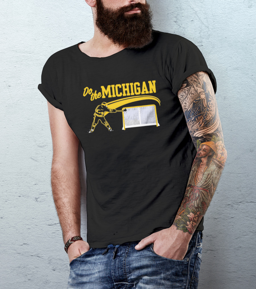 Do The Michigan Hockey Move Text Image T-Shirt