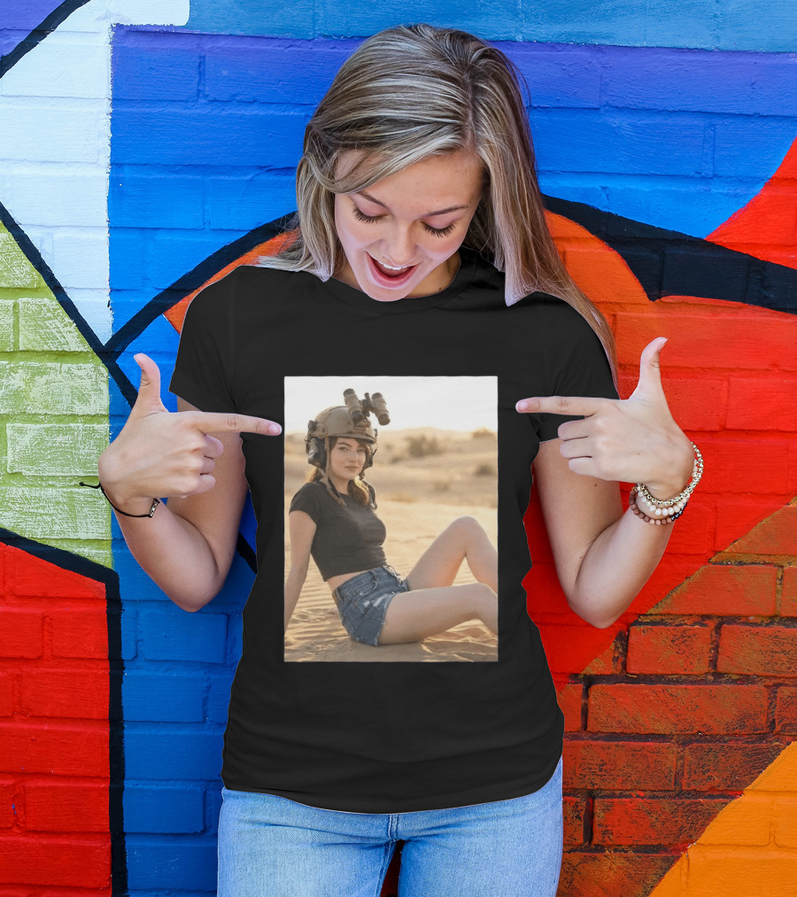 Emma Stone Desert Night Vision Helmet Adventure T-Shirt