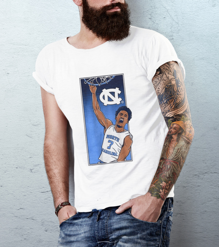 North Carolina Tar Heels Seth Trimble Basketball Dunk T-Shirt