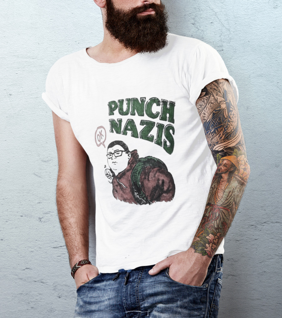 Punch Nazis OK Student Lake Zurich High School T-Shirt