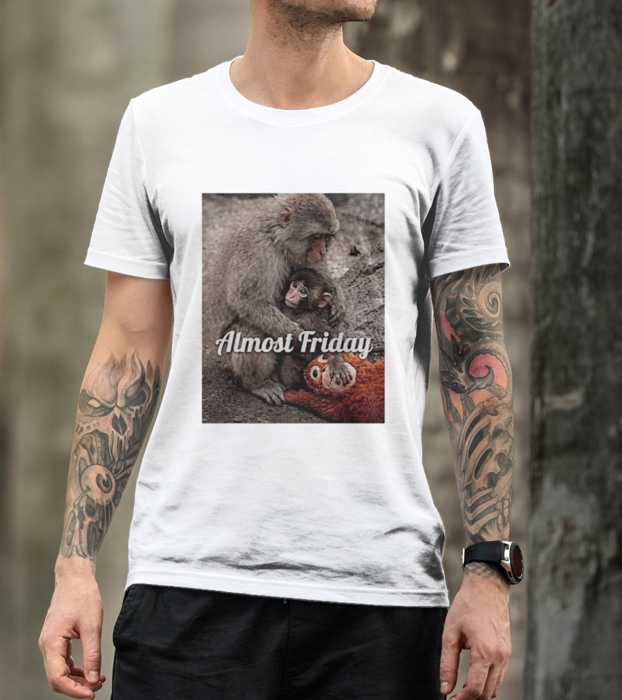 Almost Friday Punch The Monkey Hug Bodyguard T-Shirt