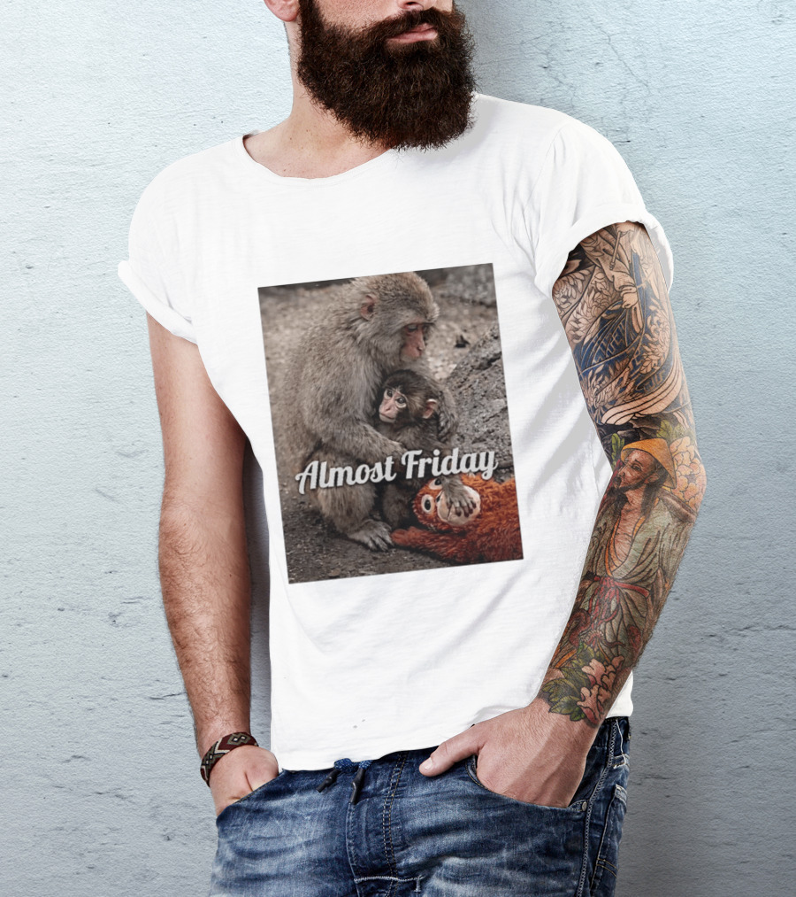 Almost Friday Punch The Monkey Hug Bodyguard T-Shirt