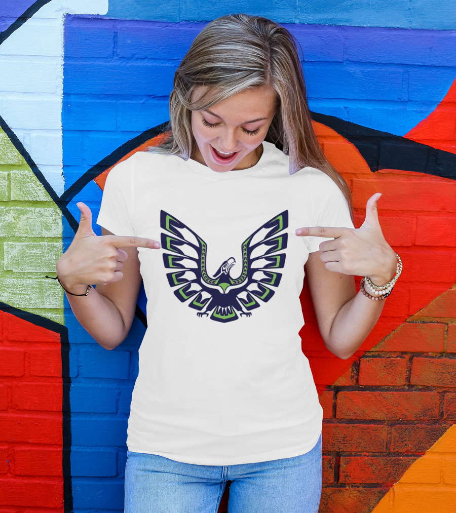 Seattle Seahawks Eagle Wings Tribal T-Shirt