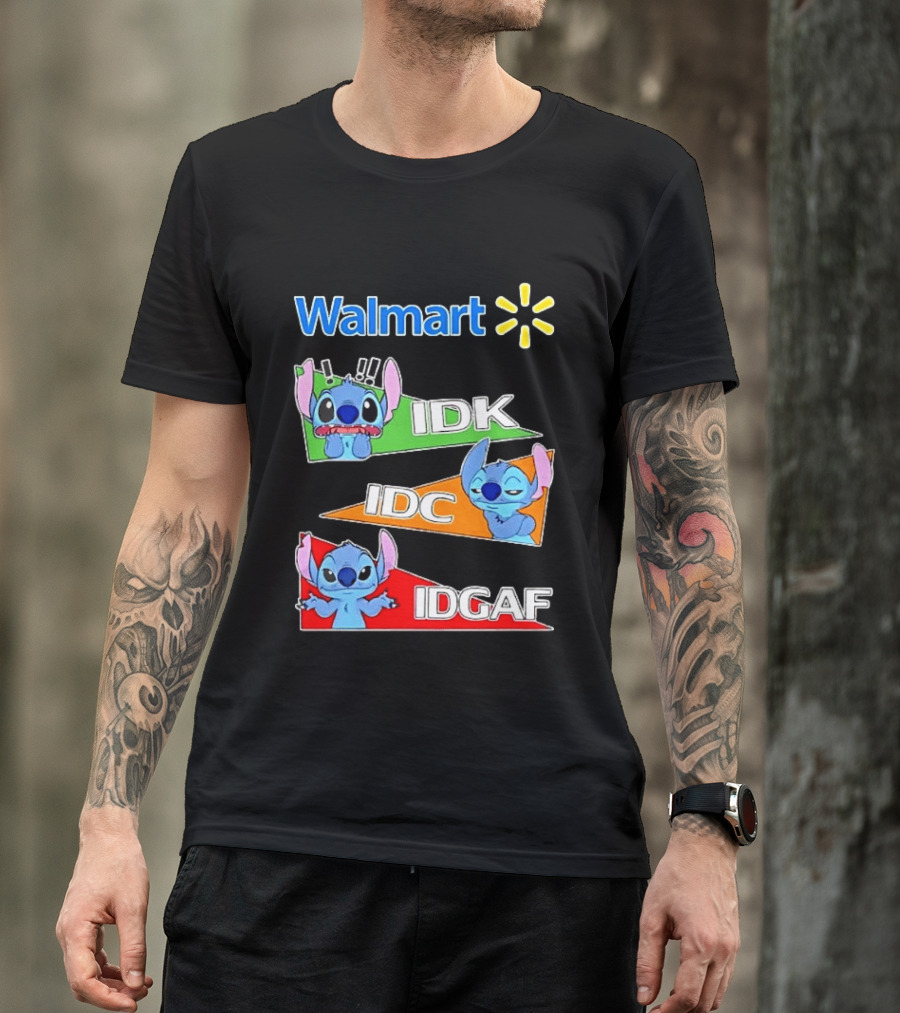 Walmart Stitch IDK IDC IDGAF T-Shirt