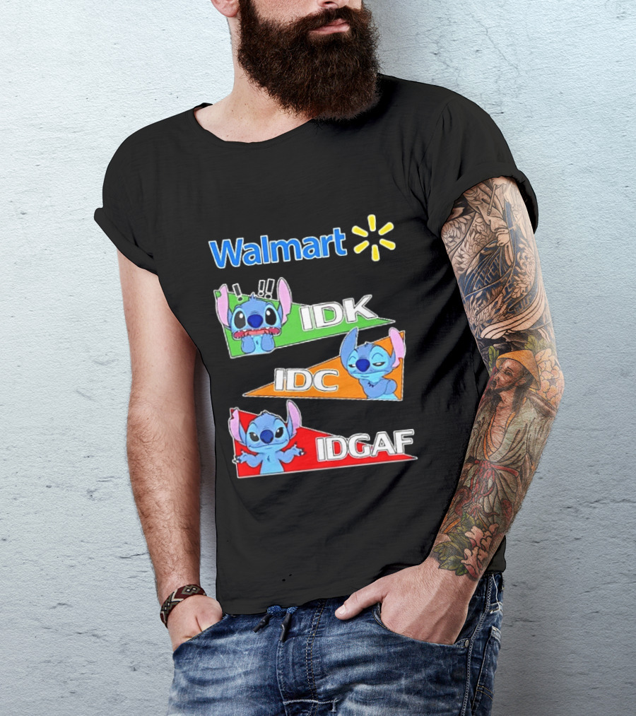 Walmart Stitch IDK IDC IDGAF T-Shirt