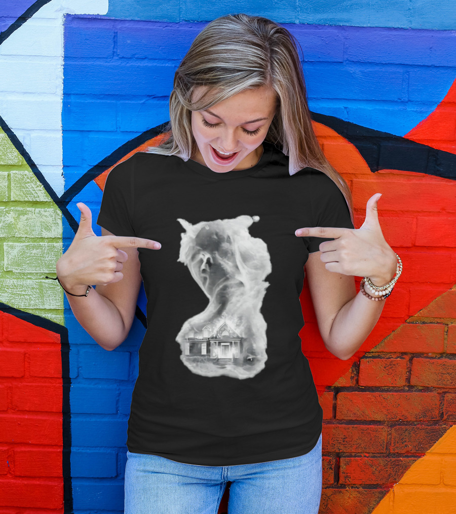 Regal Scream Haunted House Face Cloud T-Shirt