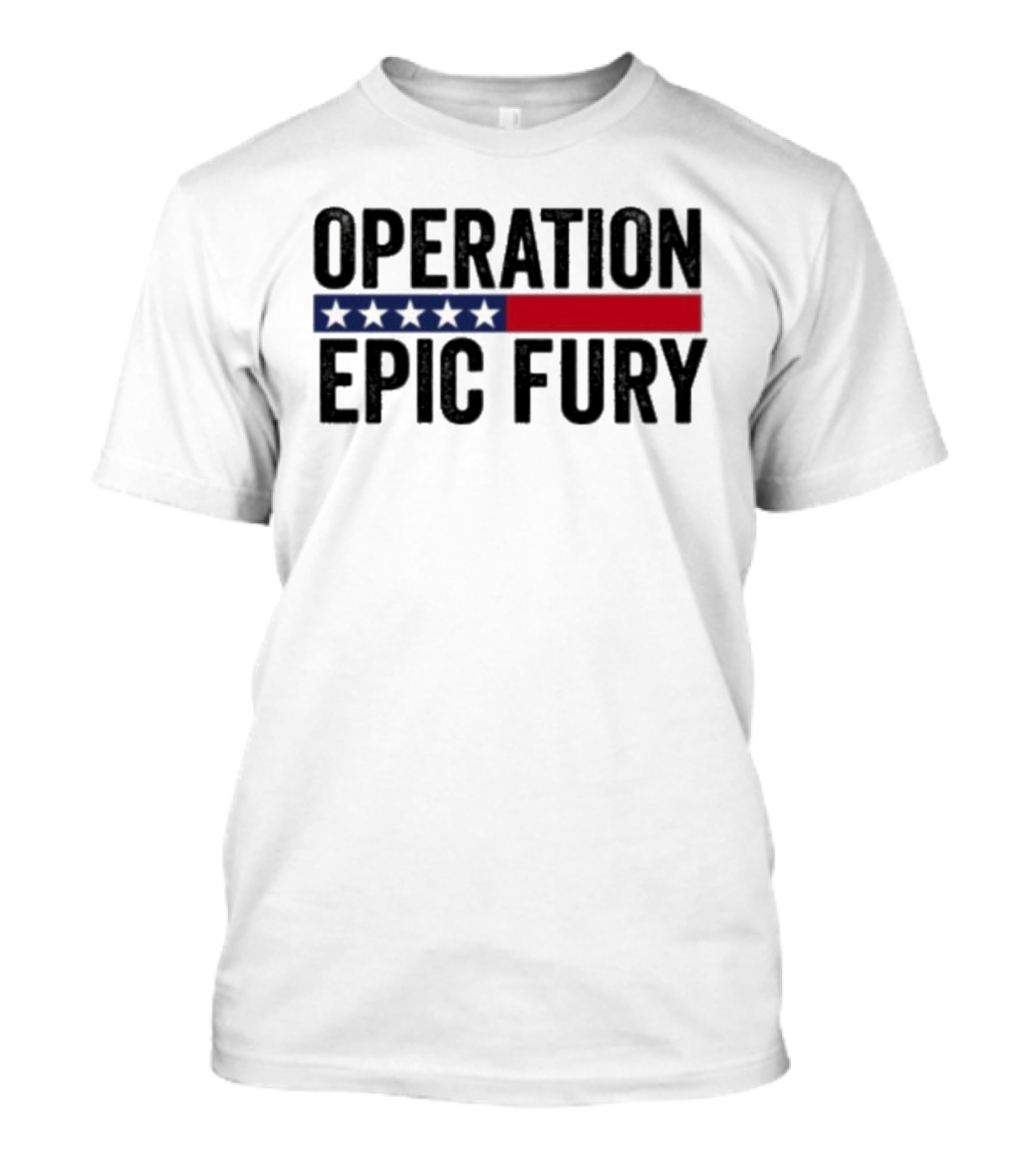 Operation Epic Fury US Iran Five Star Patriot Banner T-Shirt