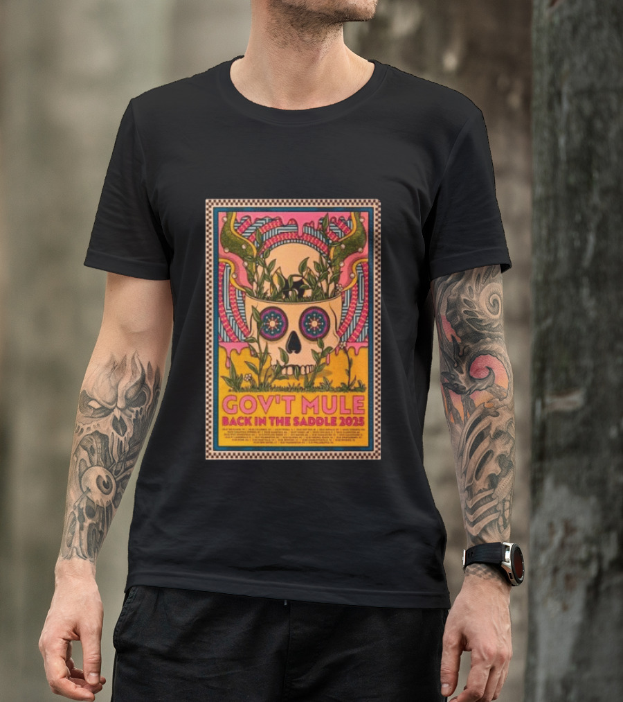Gov't Mule Back In The Saddle 2025 Skull T-Shirt