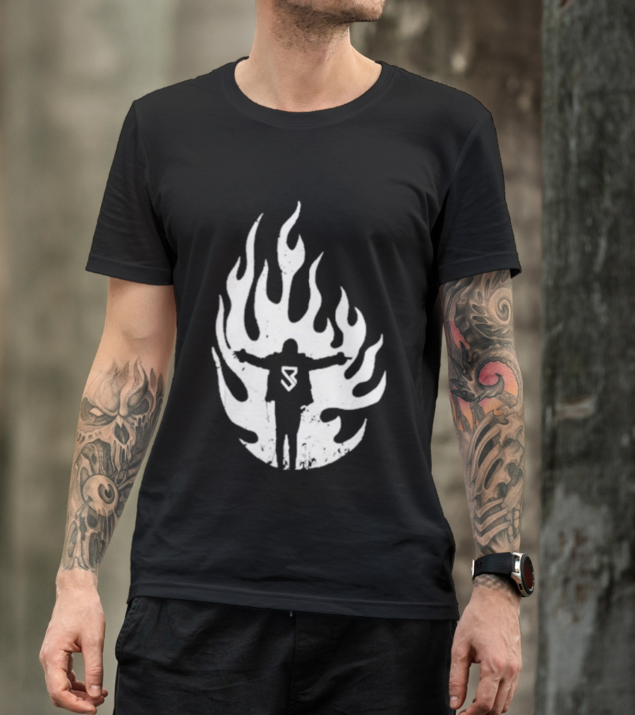 Seth Rollins SR Logo Flames WWE Fire T-Shirt