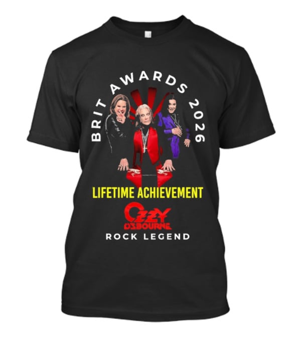 Brit Awards 2026 Lifetime Achievement Ozzy Osbourne Rock Legend T-Shirt