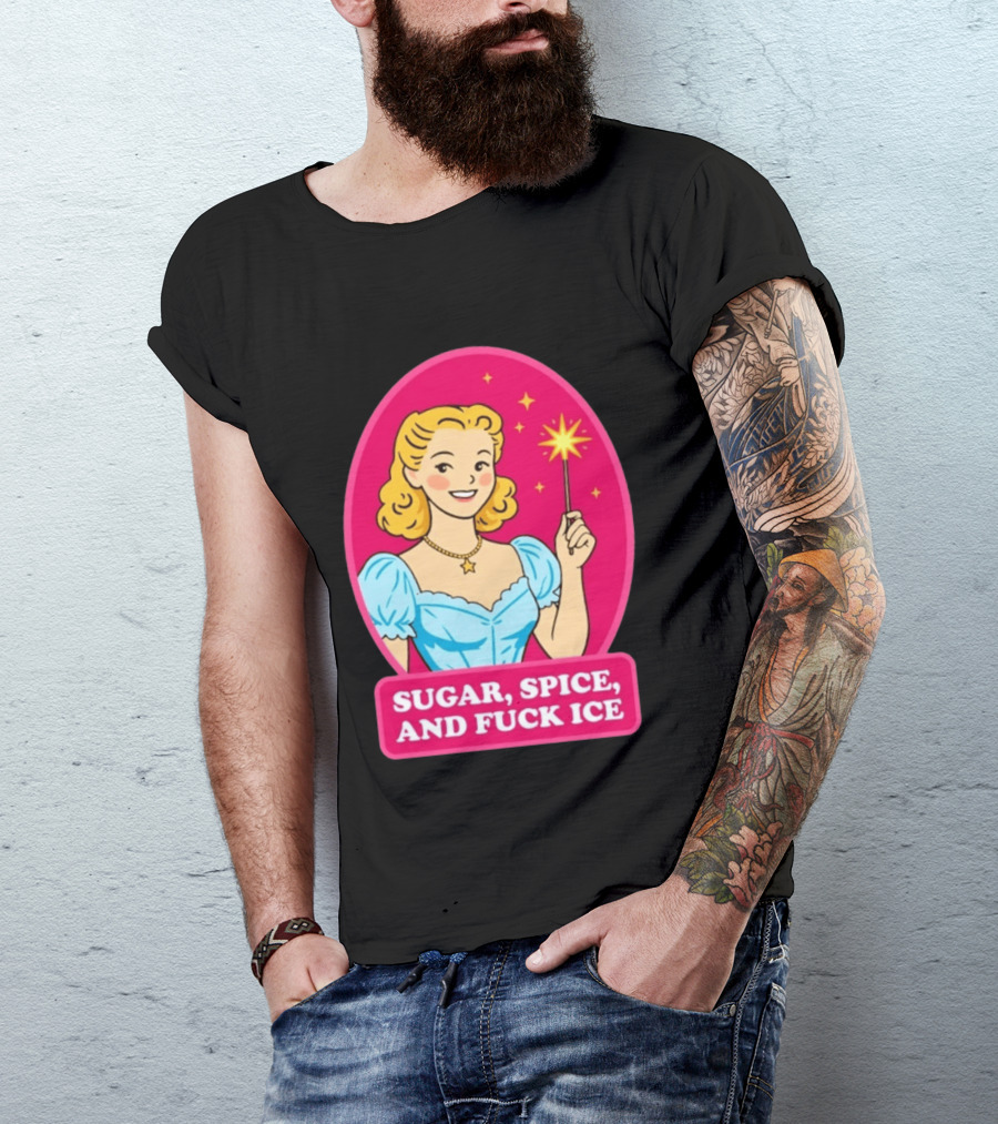 Sugar Spice And Fuck Ice Retro Cartoon Magic Wand T-Shirt