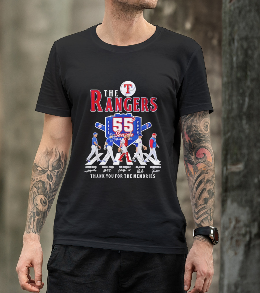 Texas Rangers 55th Season 1972 2026 Thank You For The Memories T-Shirt