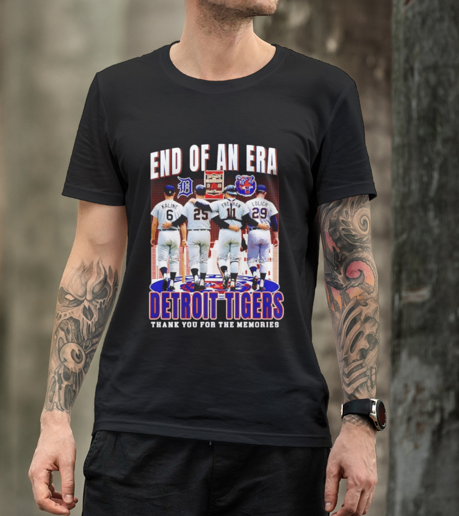 End Of An Era Kaline Cash Freehan Lolich Detroit Tigers Thank You For The Memories T-Shirt