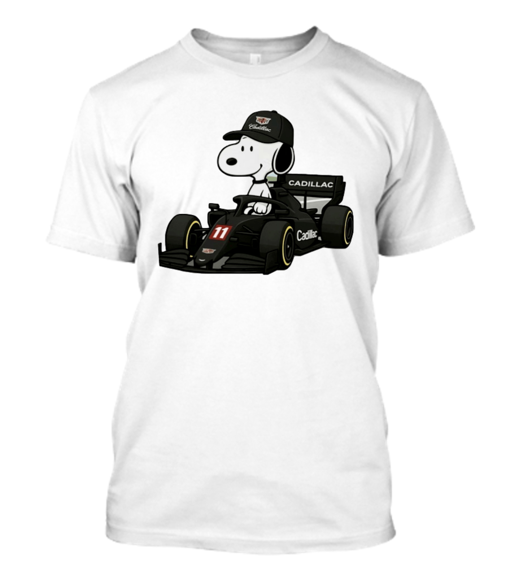 Cadillac Snoopy Formula 1 Racing Car With Number 11 T-Shirt