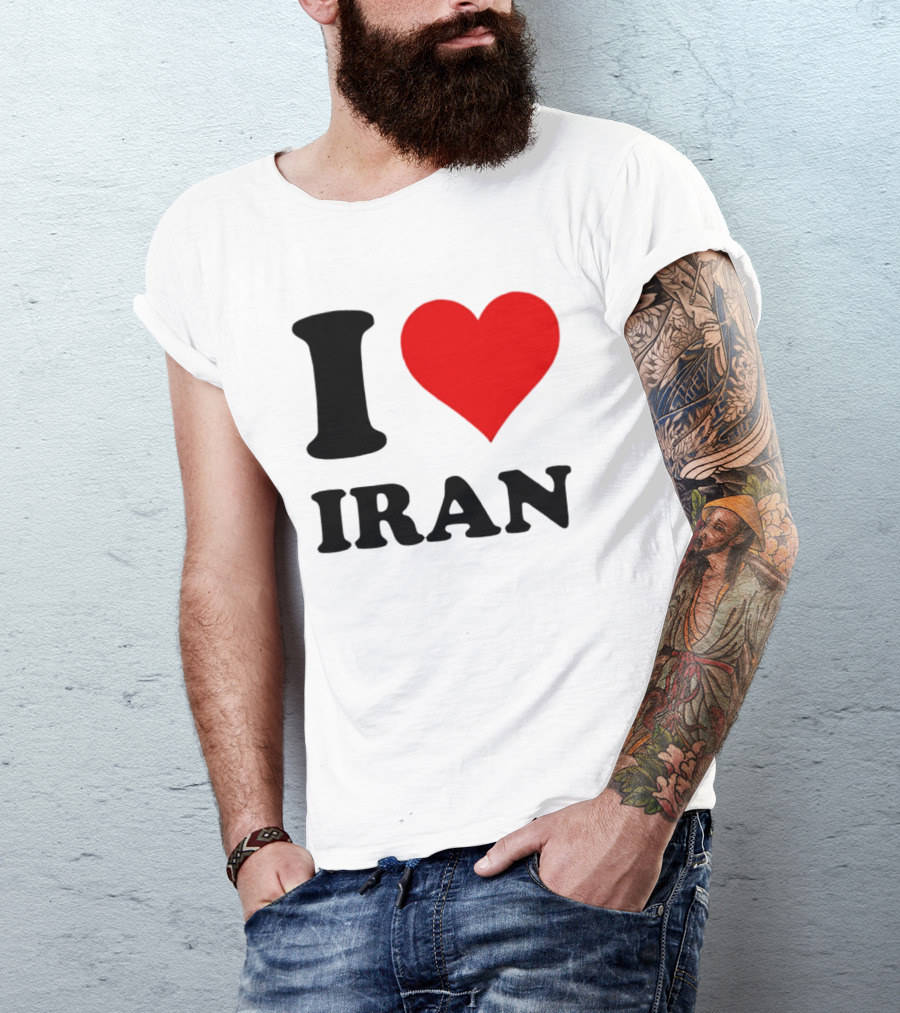 I Love Iran Heart Symbol Patriotic Expression T-Shirt