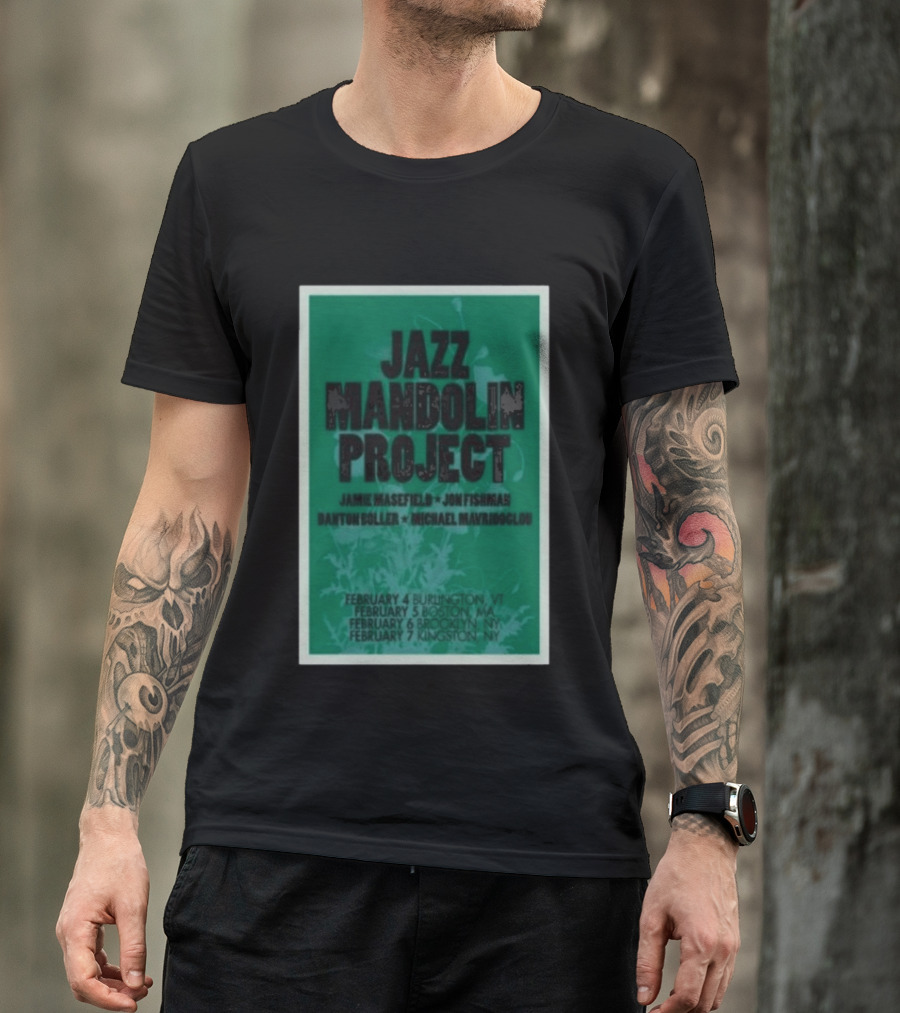 Jazz Mandolin Project Tour February Burlington Boston Brooklyn Kingston 2026 T-Shirt