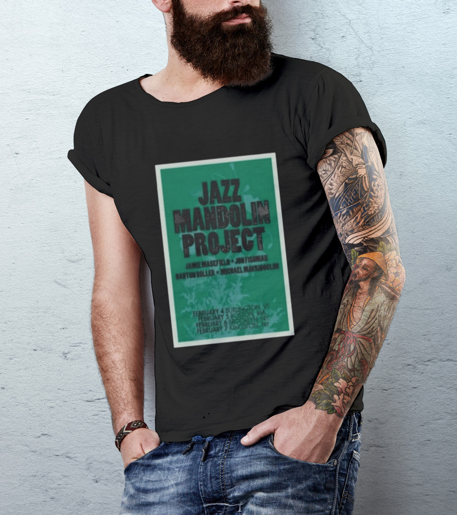 Jazz Mandolin Project Tour February Burlington Boston Brooklyn Kingston 2026 T-Shirt
