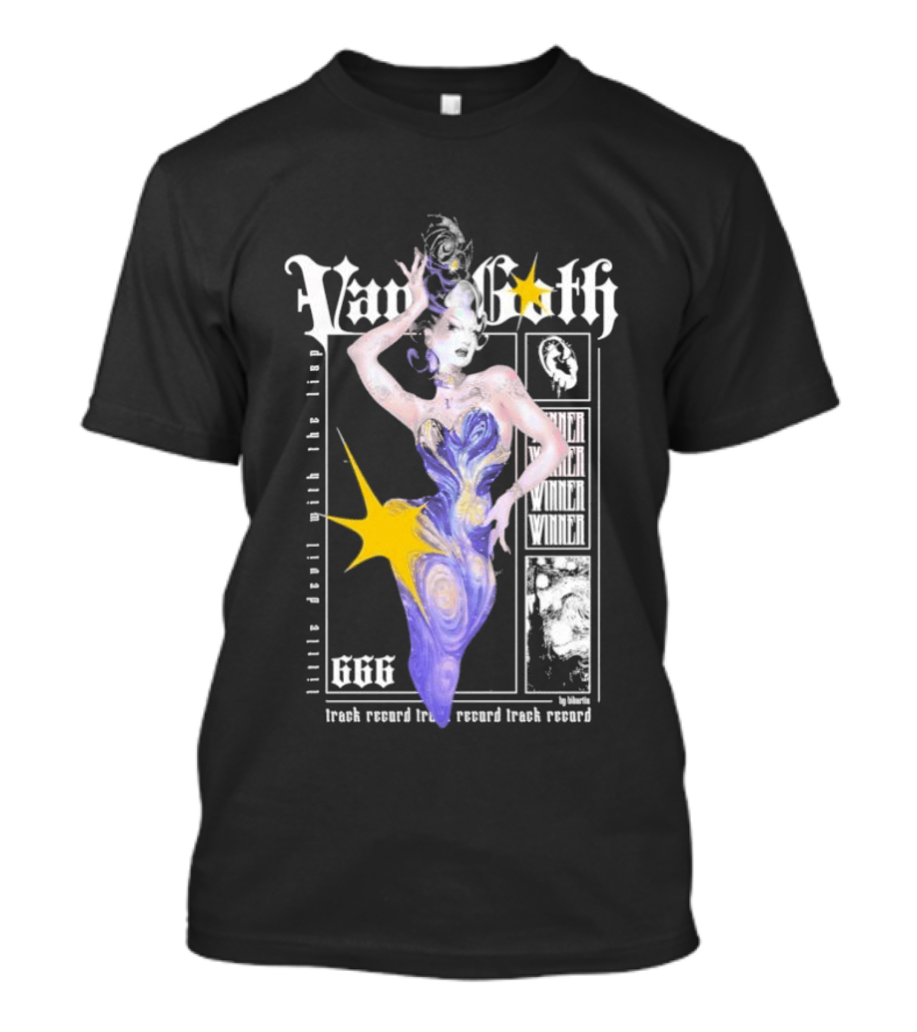 Van Goth Crowned Queen Touch Crown Take The Ring Magic Mão 666 T-Shirt