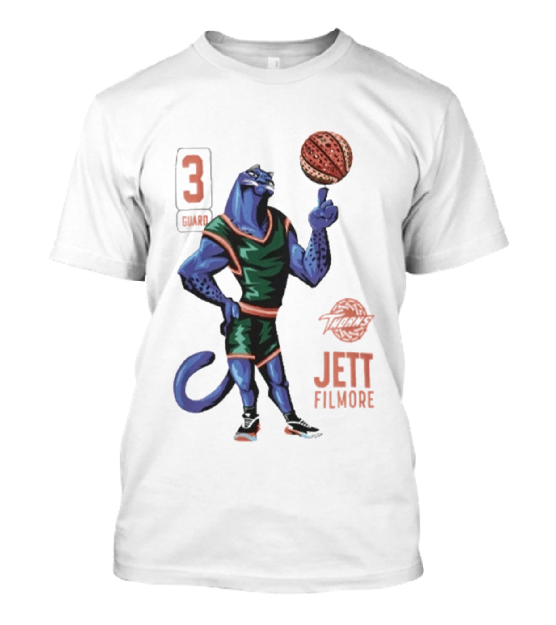 3 Champs Jett Filmore Thundercats Basketball Panther T-Shirt
