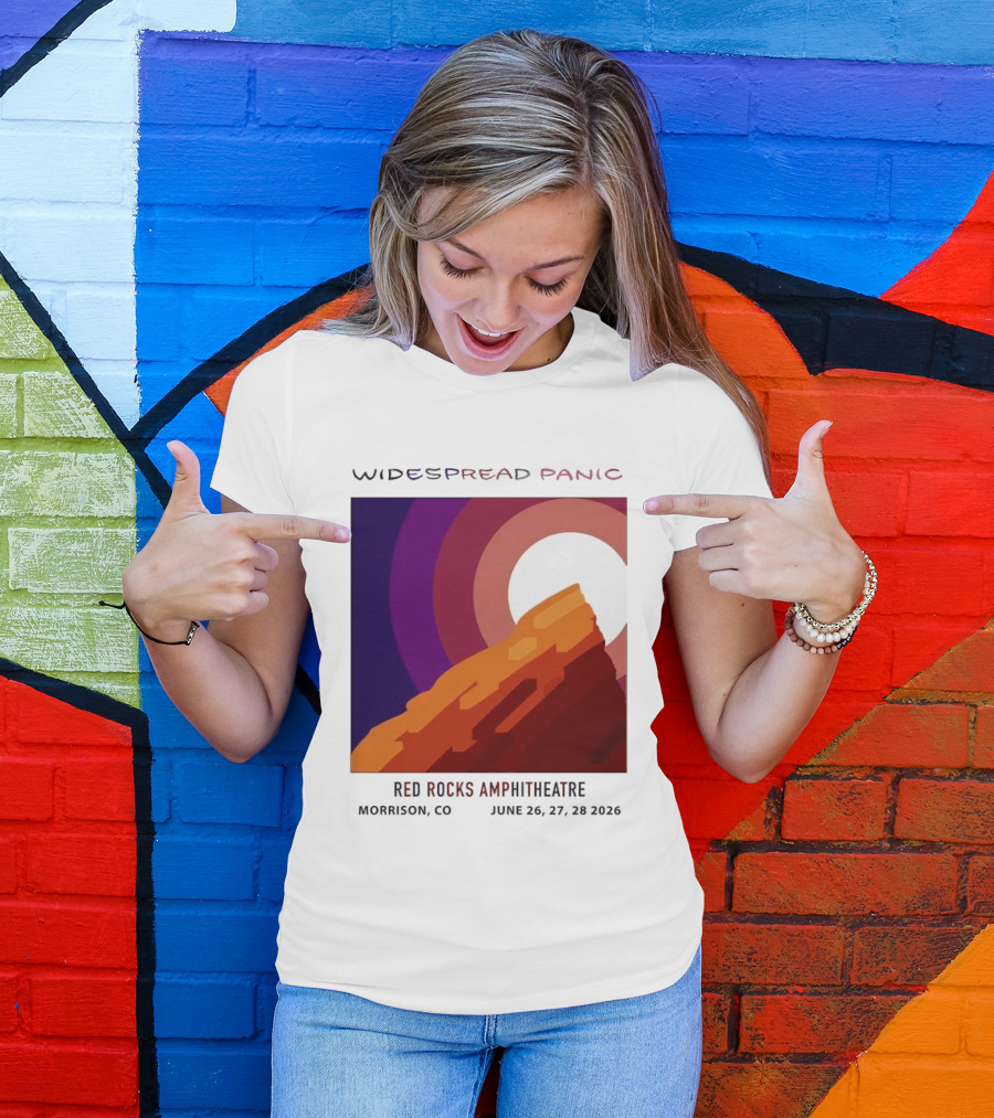 Widespread Panic Red Rocks Amphitheatre Morrison CO June 26 27 28 2026 T-Shirt